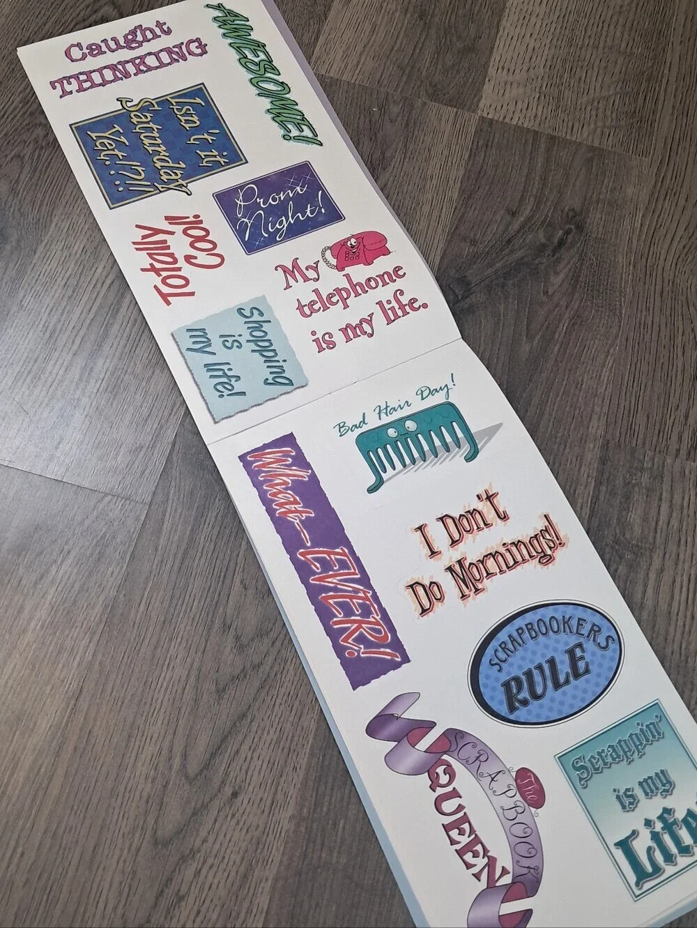 Sayings #3 Hot Off The Press Paper Pizazz Punch Outs Scrapbooking Craft
